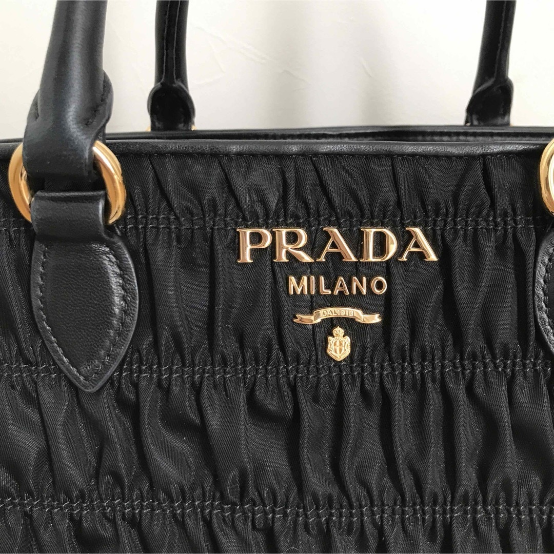 PRADA - 美品 PRADA プラダ 2wayショルダーバッグ 1BA173 黒の PRADA - 美品 PRADA プラダ 2wayショルダーバッグ 1BA173 黒の