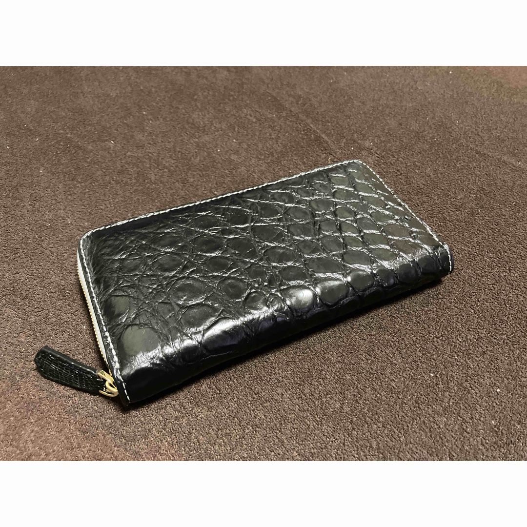 クロコダイル(本物)ラウンドファスナー長財布☆新品未使用 クロコダイル(本物)ラウンドファスナー長財布☆新品未使用