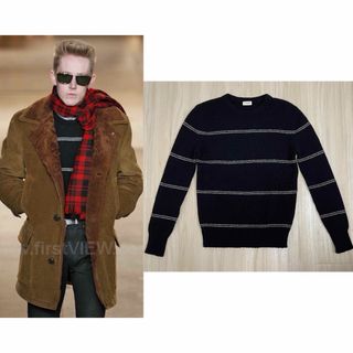 SAINT LAURENT - 14AW サンローランパリ カシミア混 ボーダー SAINT LAURENT - 14AW サンローランパリ カシミア混 ボーダー