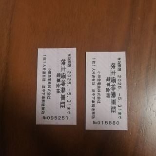 小田急株主優待乗車証　2枚(鉄道乗車券)