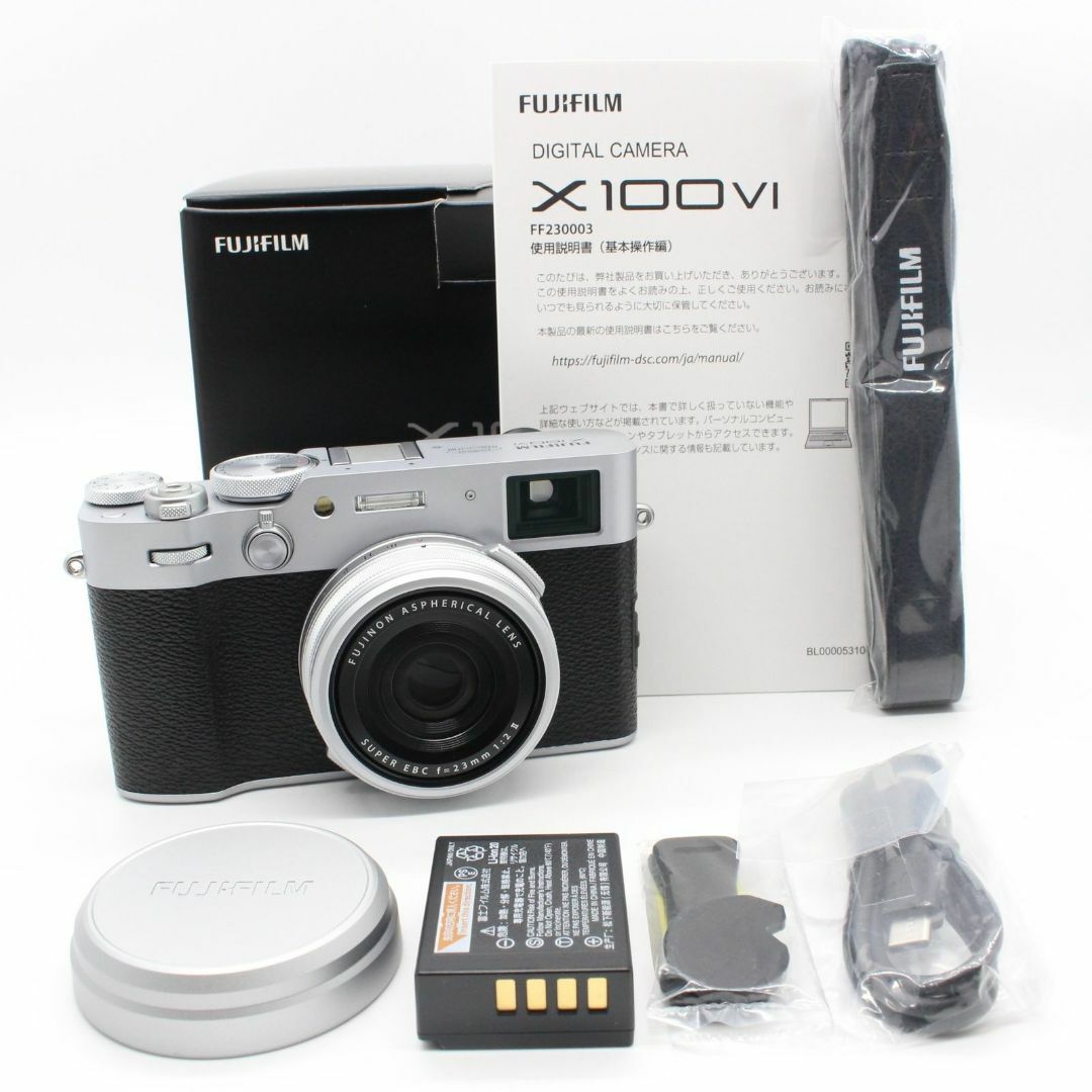 ☆ほぼ新品☆FUJIFILM X100VI シルバー ショット数 91回の通販 ☆ほぼ新品☆FUJIFILM X100VI シルバー ショット数 91回の通販