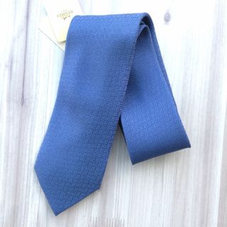 HERMES - HERMES エルメス シルクネクタイ ファソネ H柄 ブルー HERMES - HERMES エルメス シルクネクタイ ファソネ H柄 ブルー
