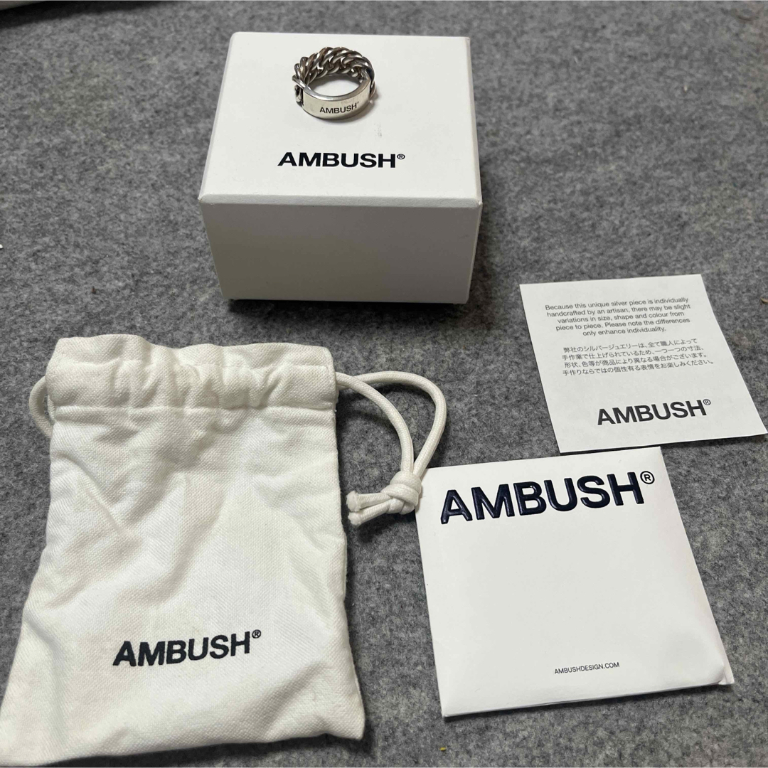 AMBUSH - 美品 AMBUSH チェーンリング シルバー -XLの通販 by AMBUSH - 美品 AMBUSH チェーンリング シルバー -XLの通販 by