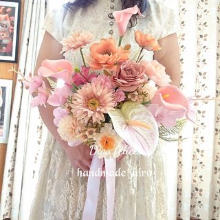 優しいお色見♡くすみピンクブーケセット♡の通販 by ブーケ 優しいお色見♡くすみピンクブーケセット♡の通販 by ブーケ