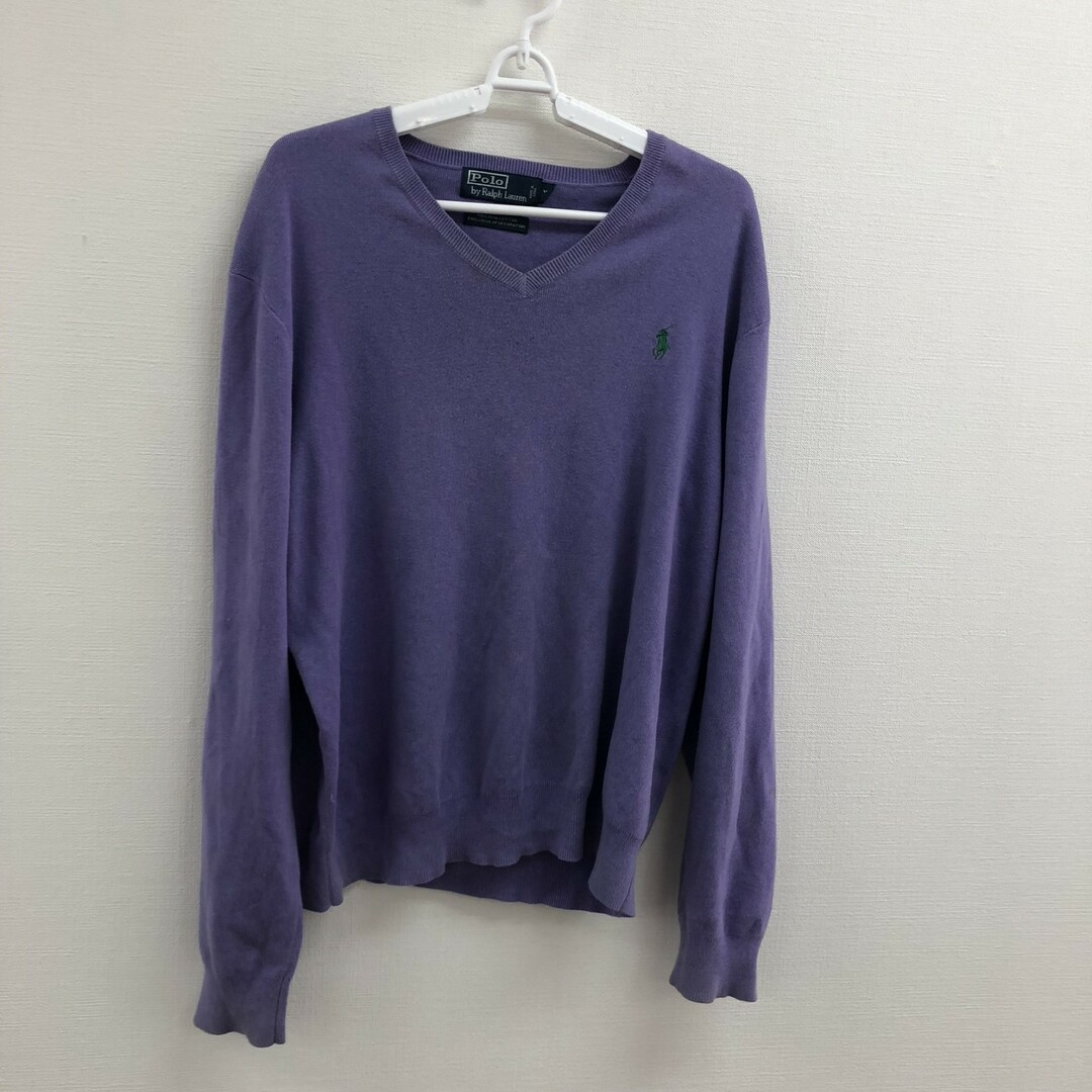 POLO RALPH LAUREN - 【POLOBYRALPHLAUREN】ポロバイラルフローレン ニット セーター Vネックニット XL 紫系