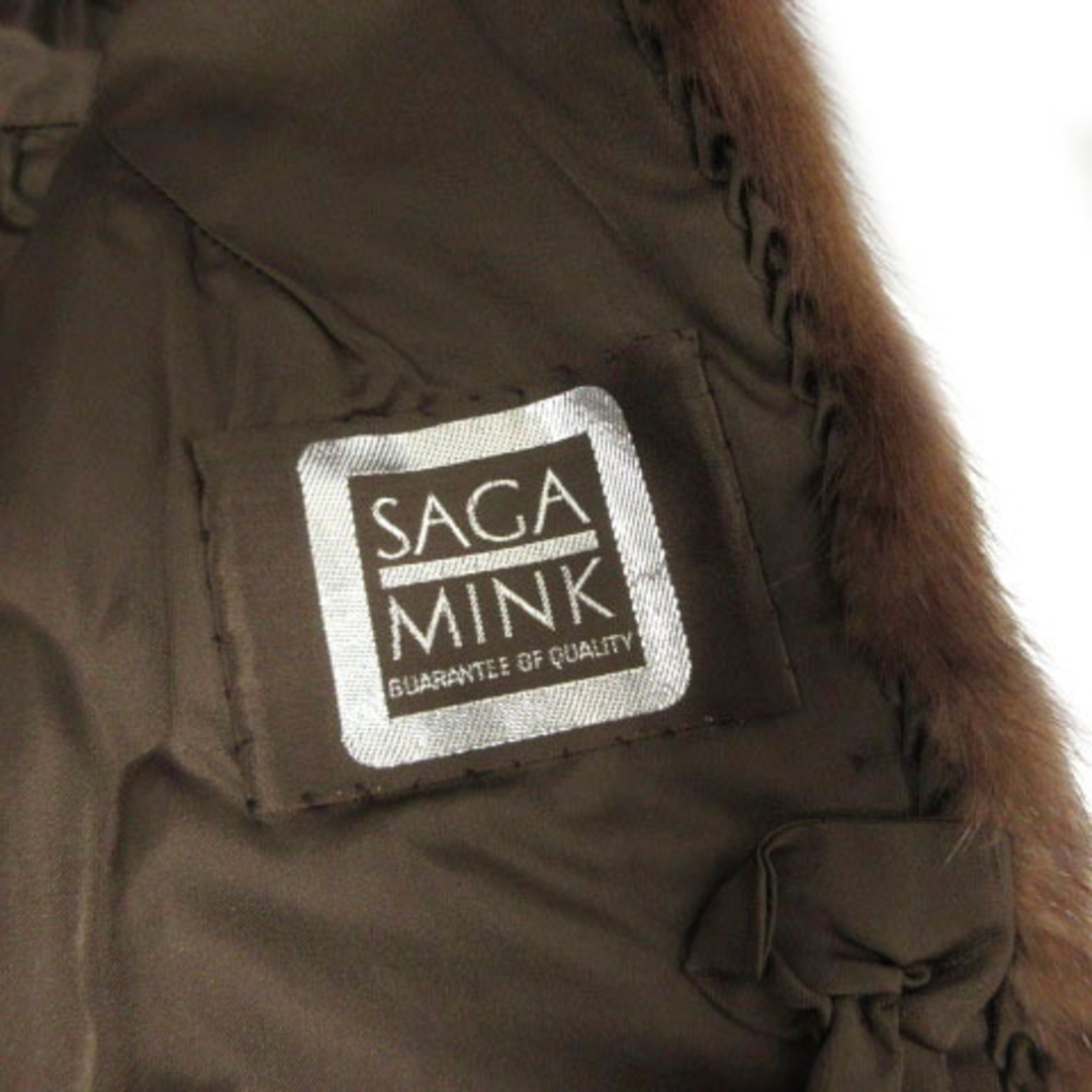 サガミンク SAGA MINK ケープコート ポンチョ ミンク ブラウン サガミンク SAGA MINK ケープコート ポンチョ ミンク ブラウン