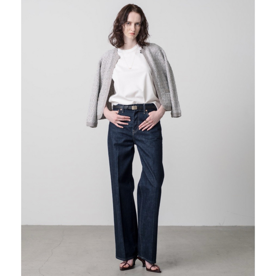 ebure - 美品 ebure ウォッシュドデニム ワイド ストレート ebure - 美品 ebure ウォッシュドデニム ワイド ストレート