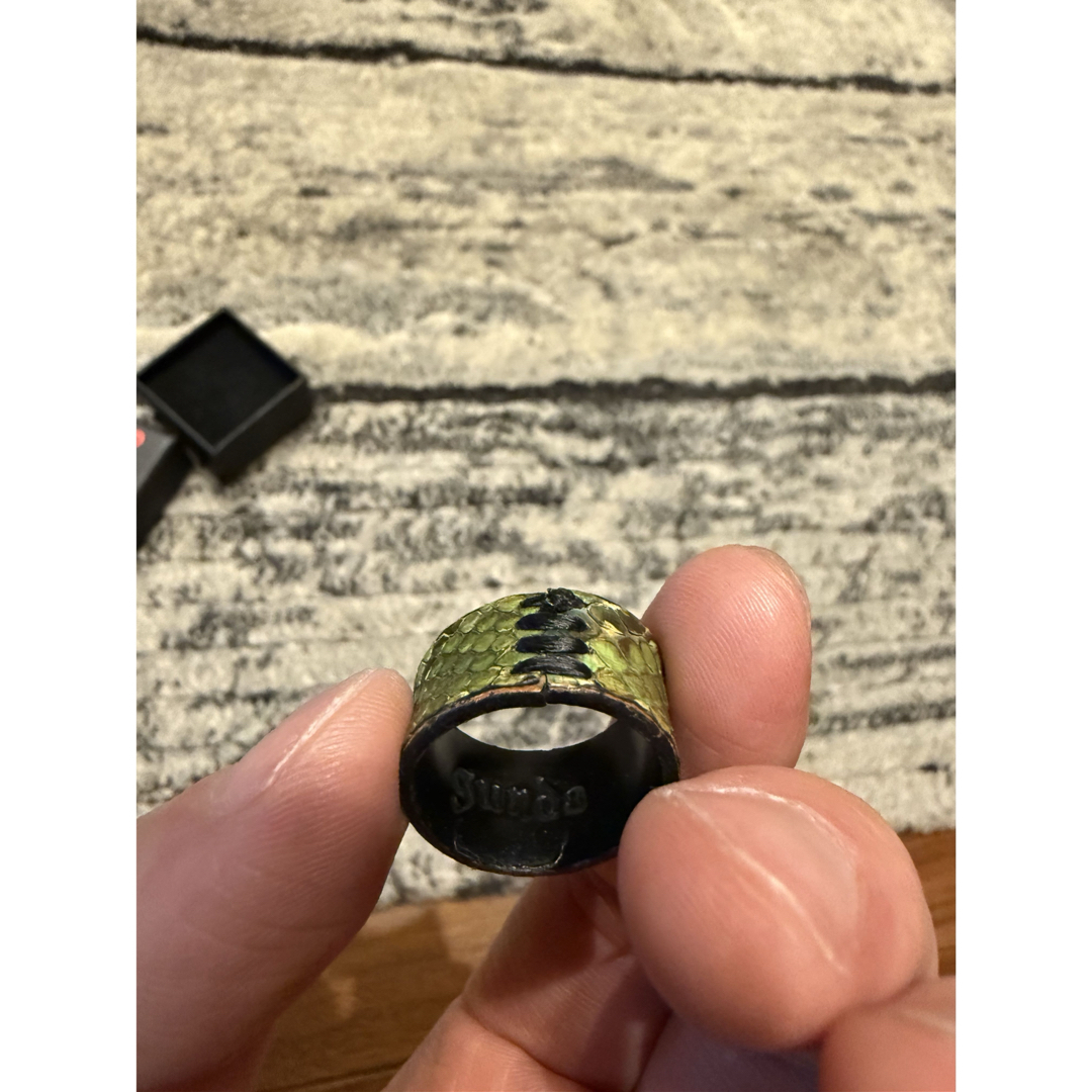 gunda - 00s gunda sneak leather ring リング y2k レザーの通販 gunda - 00s gunda sneak leather ring リング y2k レザーの通販