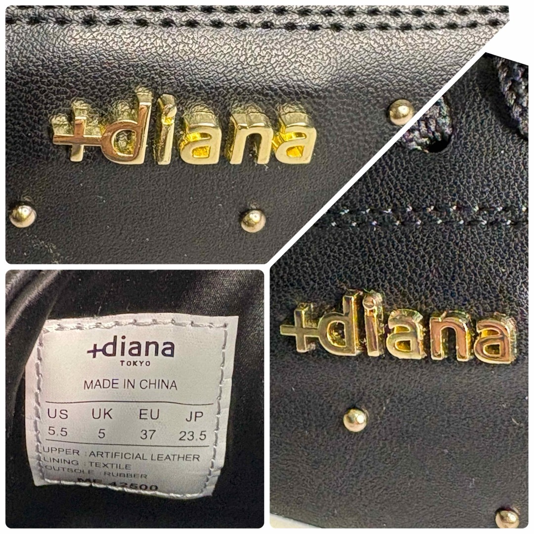 DIANA - 極美品 プラスダイアナ DIANA 【23.5】 スタッズ付き DIANA - 極美品 プラスダイアナ DIANA 【23.5】 スタッズ付き