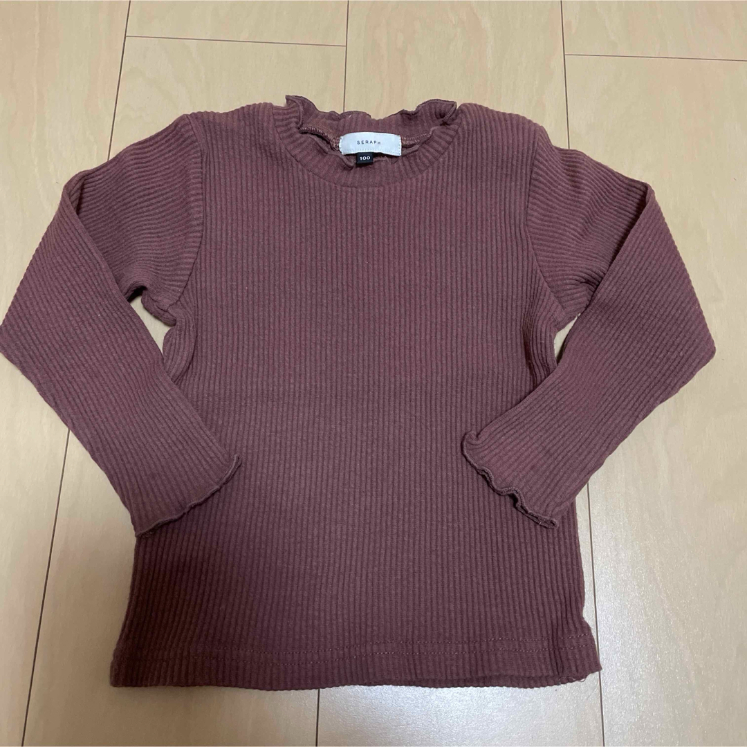 Seraph(セラフ)のセラフ　キャミソール付きトップス　リブ　 キッズ/ベビー/マタニティのキッズ服女の子用(90cm~)(Tシャツ/カットソー)の商品写真