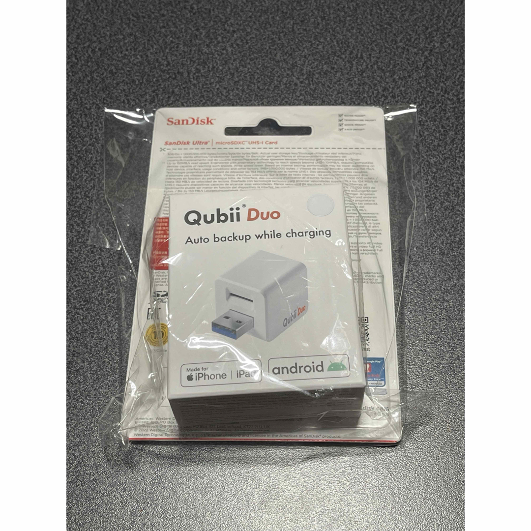 Qubii Duo USB Type A ホワイト 256GB microSD付の通販 by Qubii Duo USB Type A ホワイト 256GB microSD付の通販 by