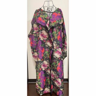 花柄シフォンロングワンピース(ロングワンピース/マキシワンピース)