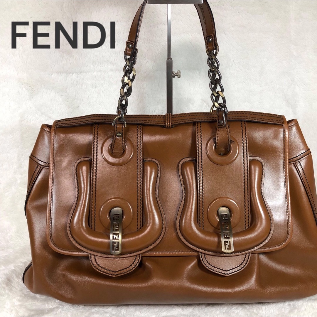 FENDI - フェンディ FENDI ハンドバッグ レザー チェーン FENDI - フェンディ FENDI ハンドバッグ レザー チェーン