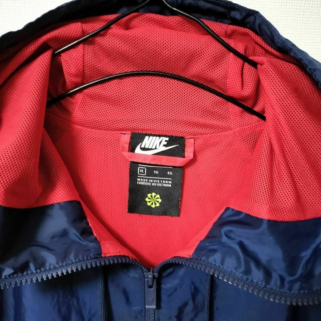 NIKE - NIKE 赤紺 ウィンドライナー フーデッド ナイロン NIKE - NIKE 赤紺 ウィンドライナー フーデッド ナイロン