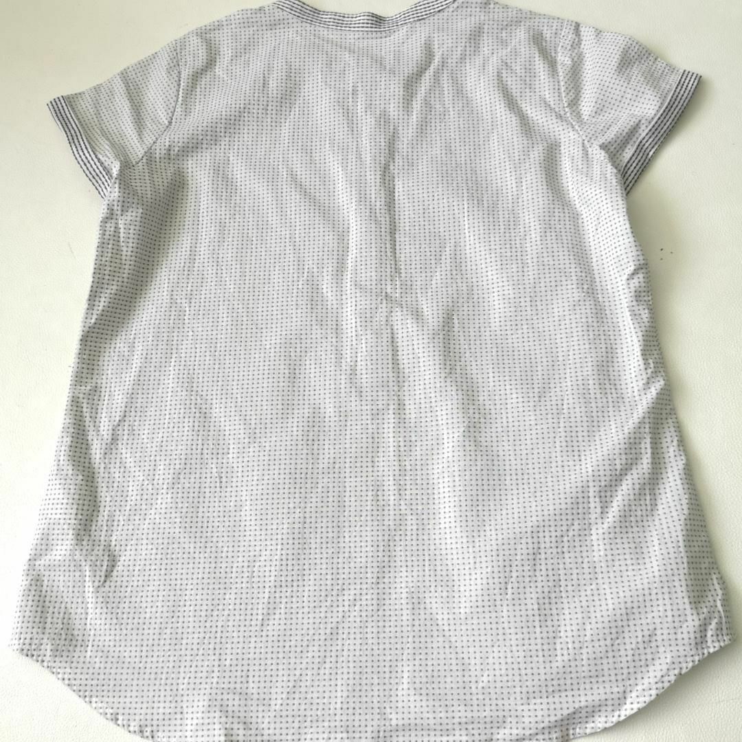 Theory luxe - セオリーリュクス 刺繍 ドット バンドカラー 半袖 Theory luxe - セオリーリュクス 刺繍 ドット バンドカラー 半袖