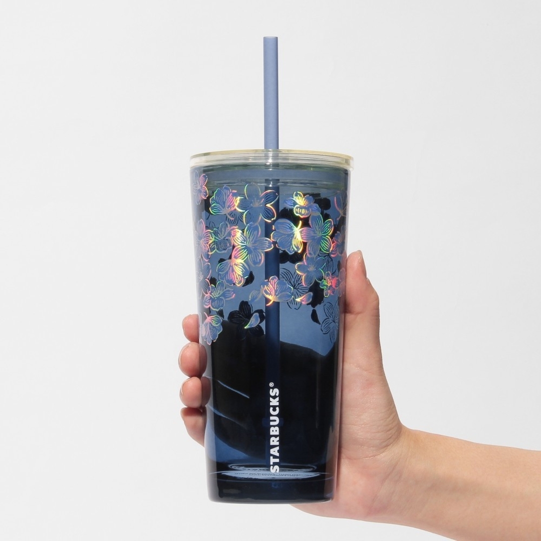Starbucks - スタバ SAKURA2025グラスタンブラーナイトブルーの Starbucks - スタバ SAKURA2025グラスタンブラーナイトブルーの