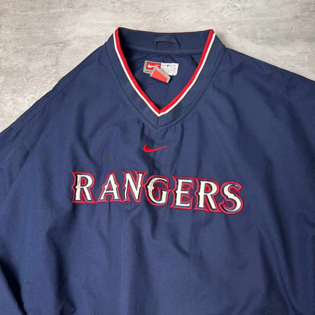 NIKE - NIKE MLB 刺繍 センターロゴ RANGERS ナイロンプル NIKE - NIKE MLB 刺繍 センターロゴ RANGERS ナイロンプル