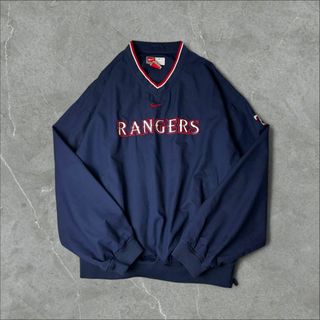NIKE - NIKE MLB 刺繍 センターロゴ RANGERS ナイロンプル NIKE - NIKE MLB 刺繍 センターロゴ RANGERS ナイロンプル