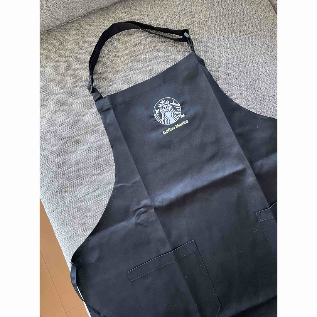 Starbucks - スターバックス エプロン 刺繍 黒の通販 by Starbucks - スターバックス エプロン 刺繍 黒の通販 by