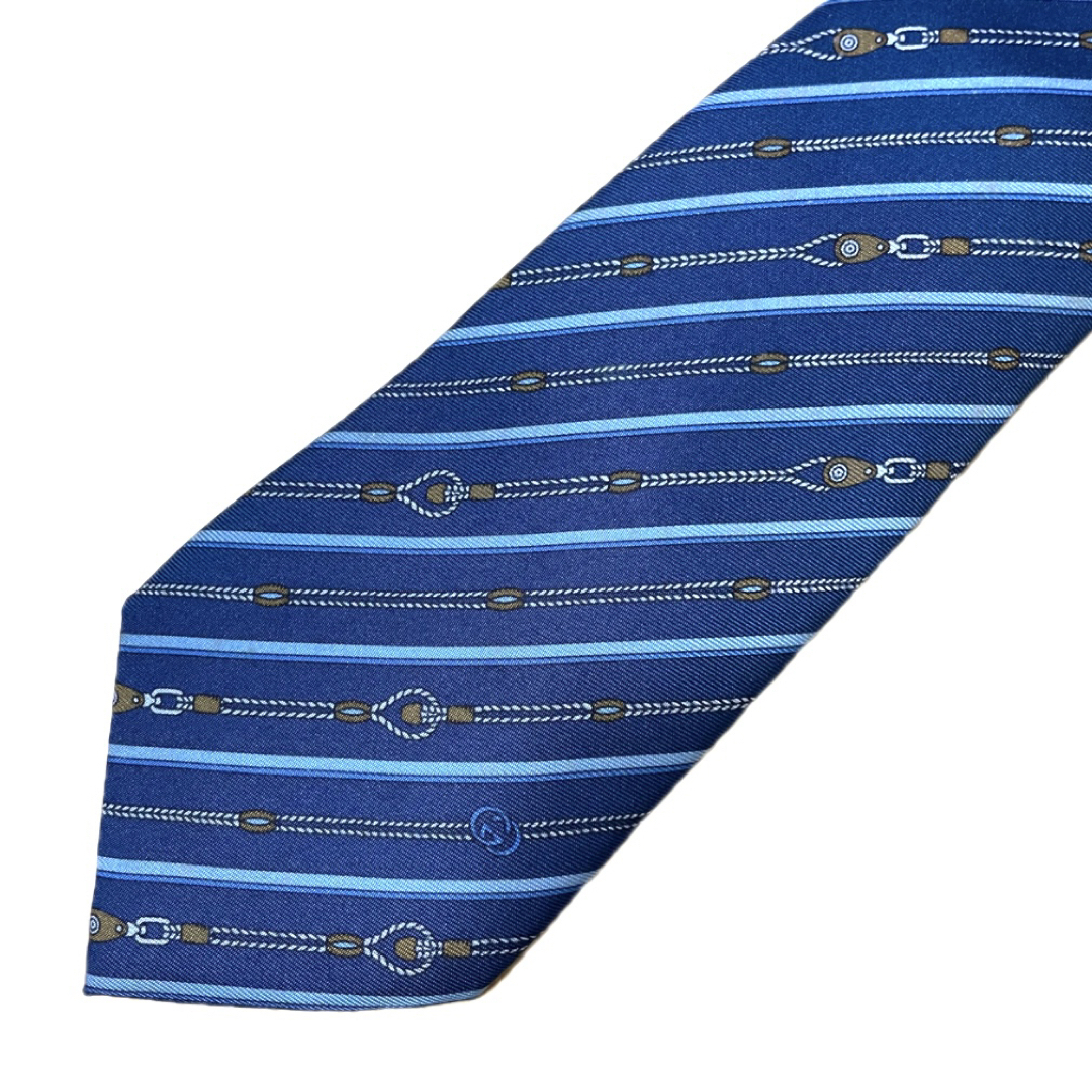 GUCCI - 【新品】GUCCI/グッチ/ネクタイ/ストライプ/GG柄/青 GUCCI - 【新品】GUCCI/グッチ/ネクタイ/ストライプ/GG柄/青
