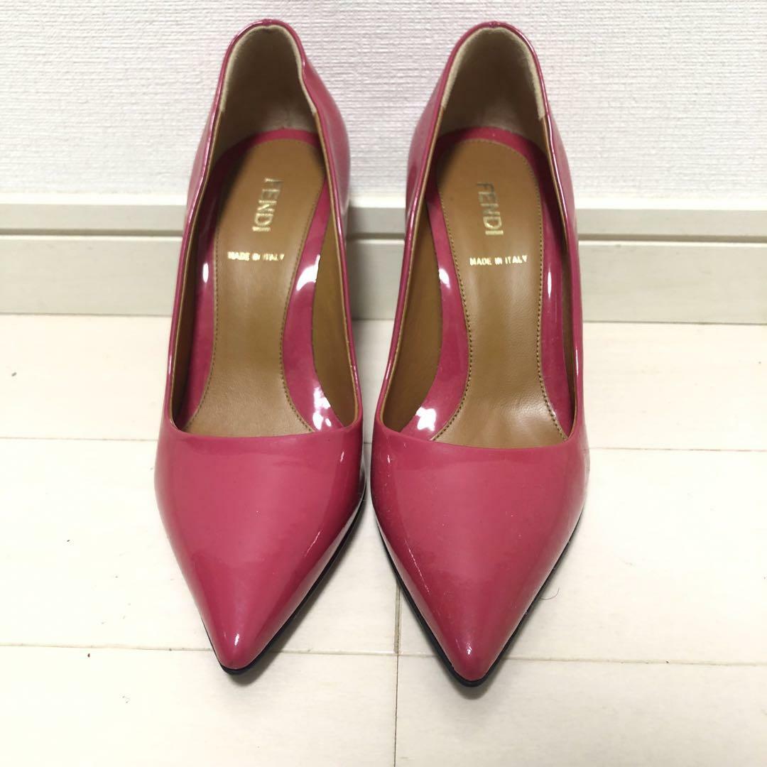 FENDI - フェンディ ◇ FENDI エナメル パンプス 22.5 35ピンク FENDI - フェンディ ◇ FENDI エナメル パンプス 22.5 35ピンク