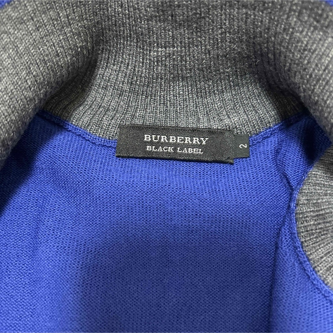 BURBERRY BLACK LABEL - 美品 バーバリーブラックレーベル 青色 BURBERRY BLACK LABEL - 美品 バーバリーブラックレーベル 青色
