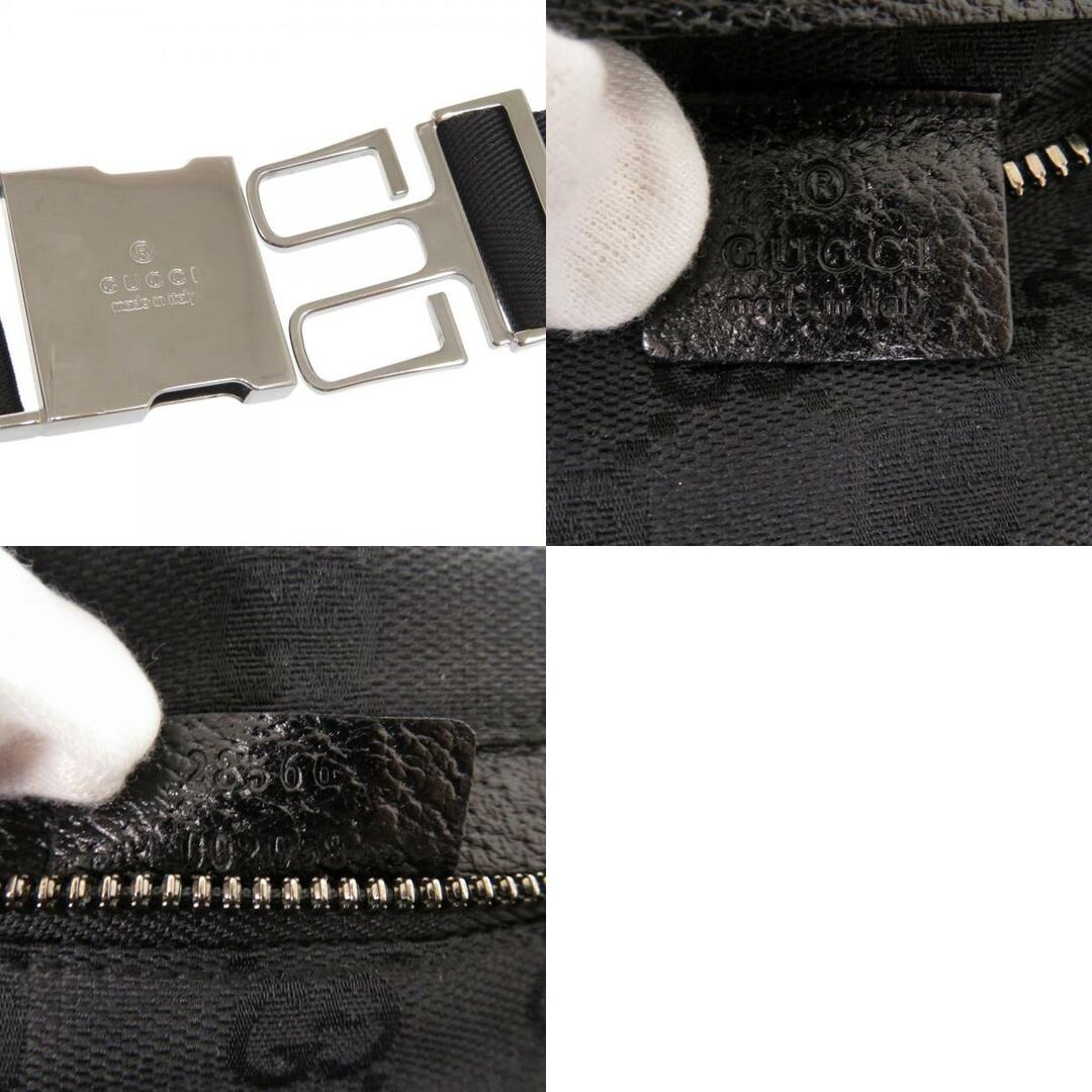 GUCCI - 美品 グッチ 28566 GGキャンバス ブラック ウエスト GUCCI - 美品 グッチ 28566 GGキャンバス ブラック ウエスト