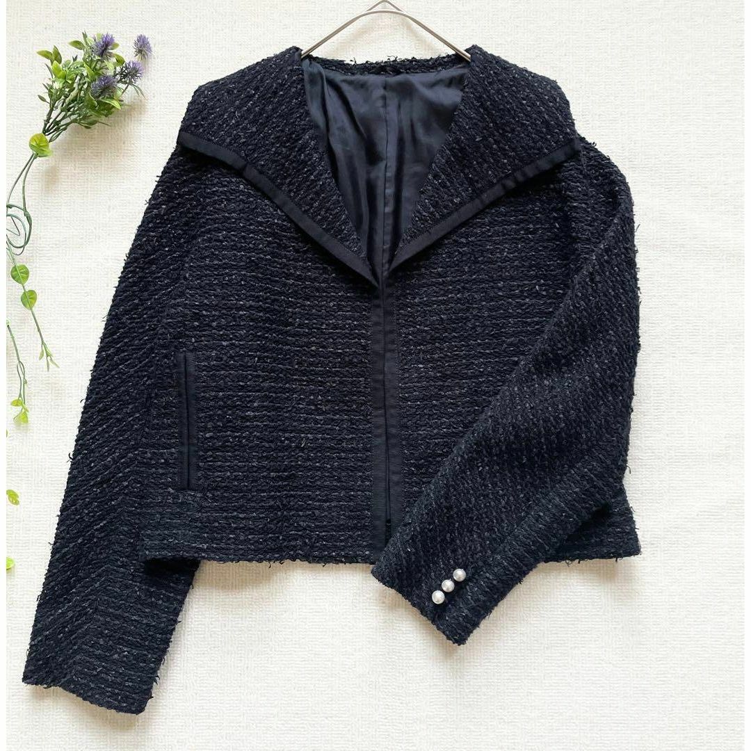 ANAYI - 【美品】アナイ カラミツイードジャケット パールボタン ANAYI - 【美品】アナイ カラミツイードジャケット パールボタン