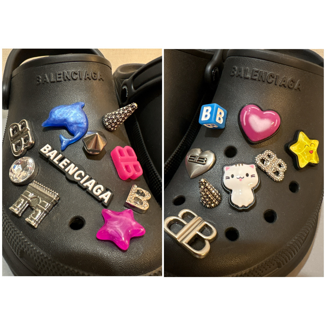 BALENCIAGA - 2025新作 BALENCIAGA CROCSミュール JIBBITZ 36の BALENCIAGA - 2025新作 BALENCIAGA CROCSミュール JIBBITZ 36の