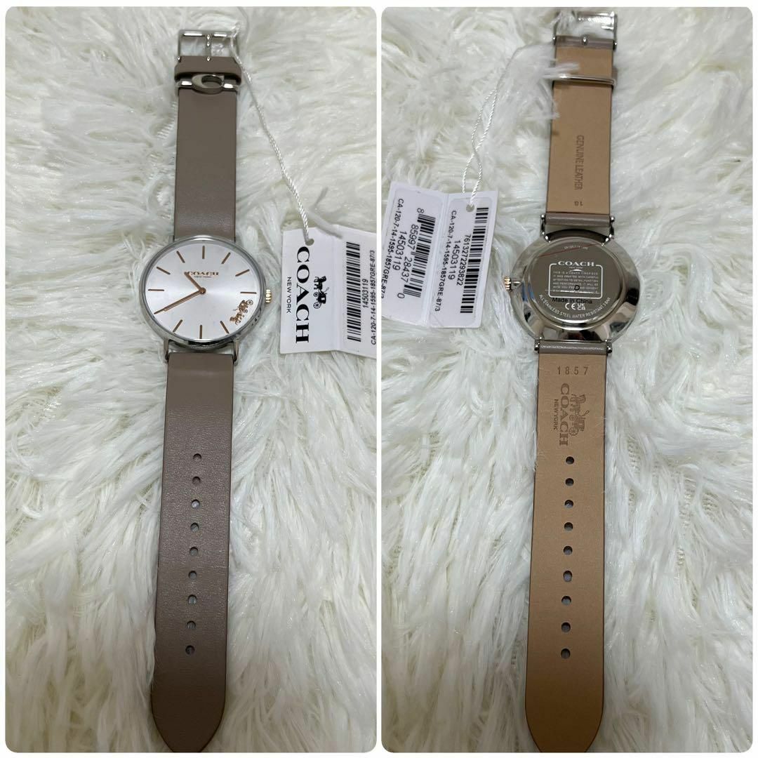 COACH - 新品未使用 COACH コーチ 腕時計 白 銀 ベージュの通販 COACH - 新品未使用 COACH コーチ 腕時計 白 銀 ベージュの通販