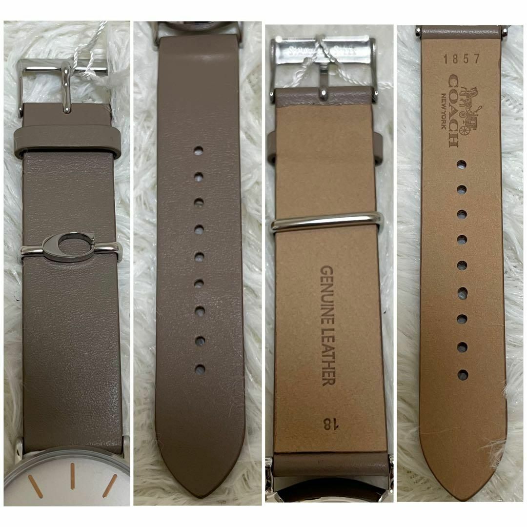 COACH - 新品未使用 COACH コーチ 腕時計 白 銀 ベージュの通販 COACH - 新品未使用 COACH コーチ 腕時計 白 銀 ベージュの通販