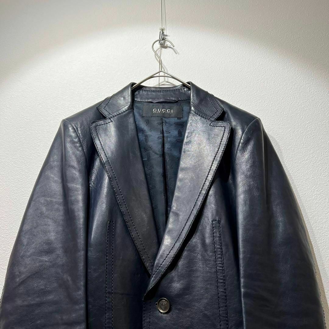 GUCCI - 希少 GUCCI TOM FORD期 カーフスキン レザーテーラード GUCCI - 希少 GUCCI TOM FORD期 カーフスキン レザーテーラード