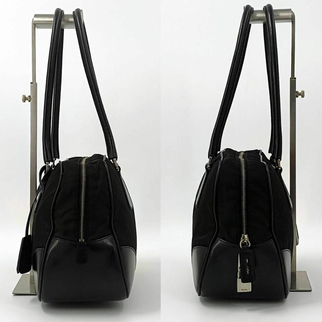 PRADA - ✨希少✨プラダ ミニボストン ナイロン レザー 三角ロゴ PRADA - ✨希少✨プラダ ミニボストン ナイロン レザー 三角ロゴ