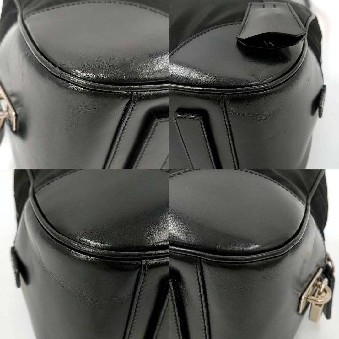 PRADA - ✨希少✨プラダ ミニボストン ナイロン レザー 三角ロゴ PRADA - ✨希少✨プラダ ミニボストン ナイロン レザー 三角ロゴ