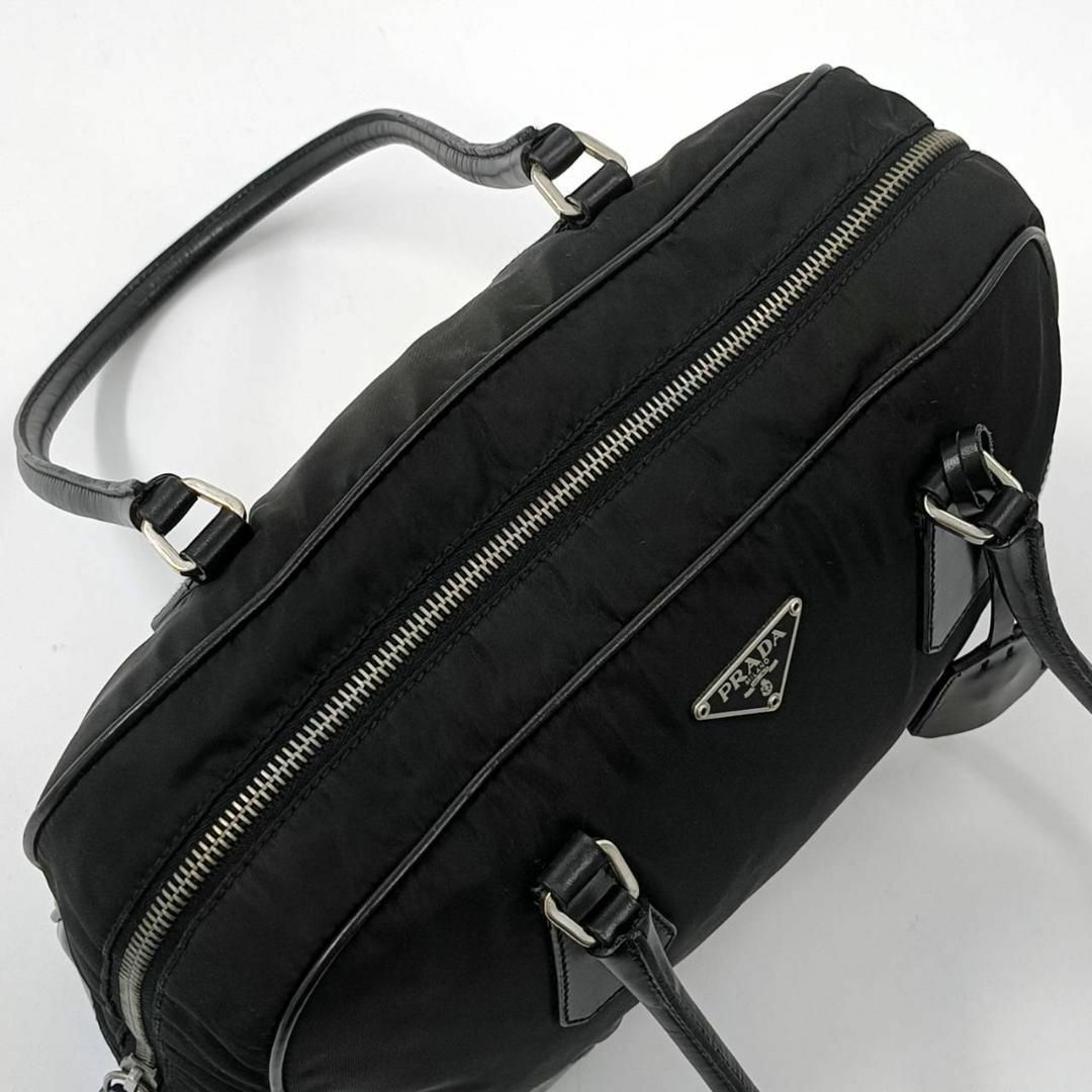 PRADA - ✨希少✨プラダ ミニボストン ナイロン レザー 三角ロゴ PRADA - ✨希少✨プラダ ミニボストン ナイロン レザー 三角ロゴ