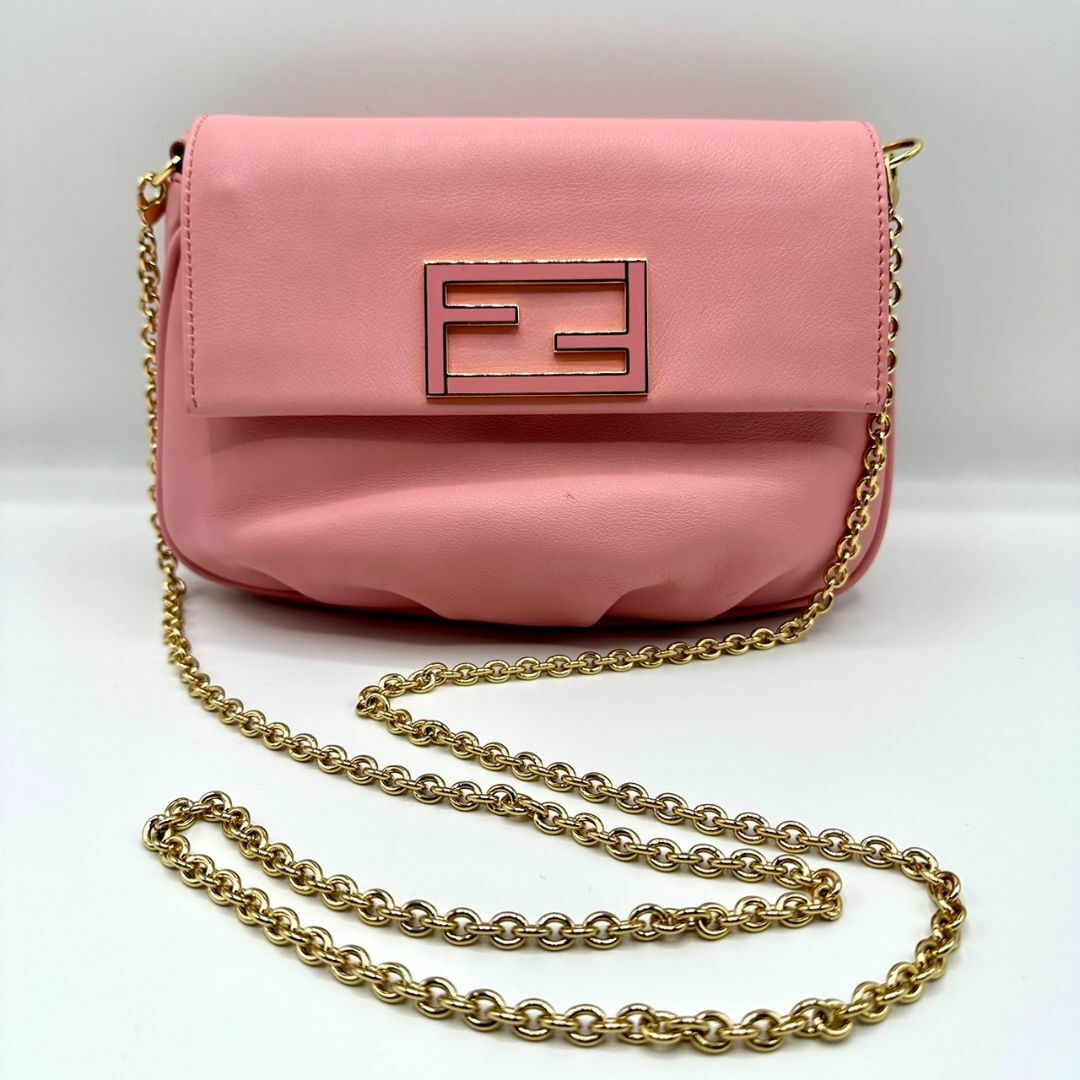 FENDI - FENDI フェンディ チェーンショルダーバッグ パステル FENDI - FENDI フェンディ チェーンショルダーバッグ パステル