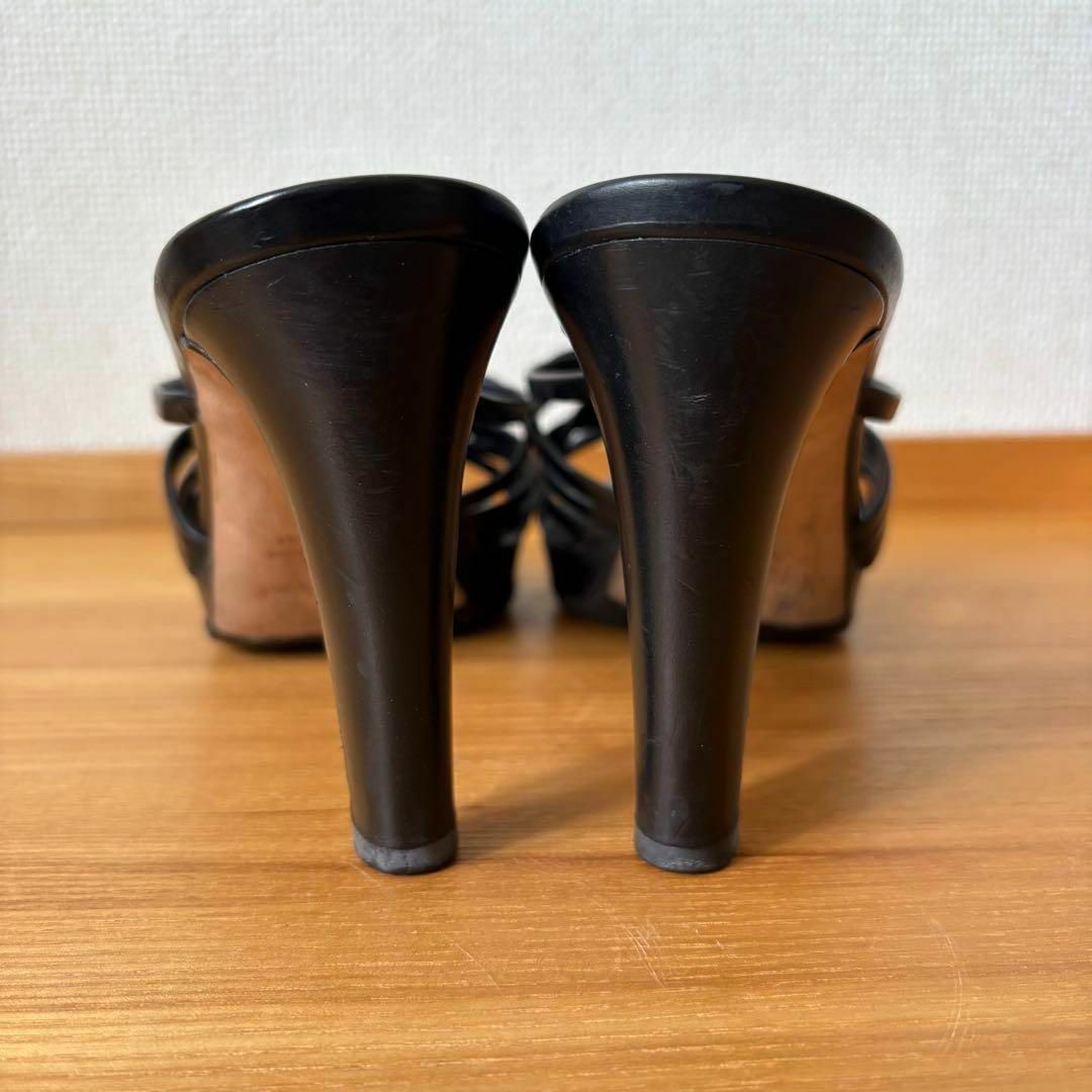 Sergio Rossi - セルジオロッシ 38 24.5cm 黒 ストラップ Sergio Rossi - セルジオロッシ 38 24.5cm 黒 ストラップ