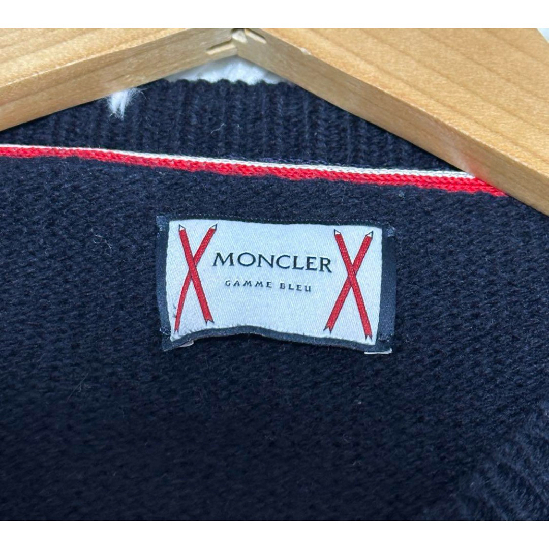 MONCLER - レア モンクレール ガムブルー ニット バイカラー M MONCLER - レア モンクレール ガムブルー ニット バイカラー M