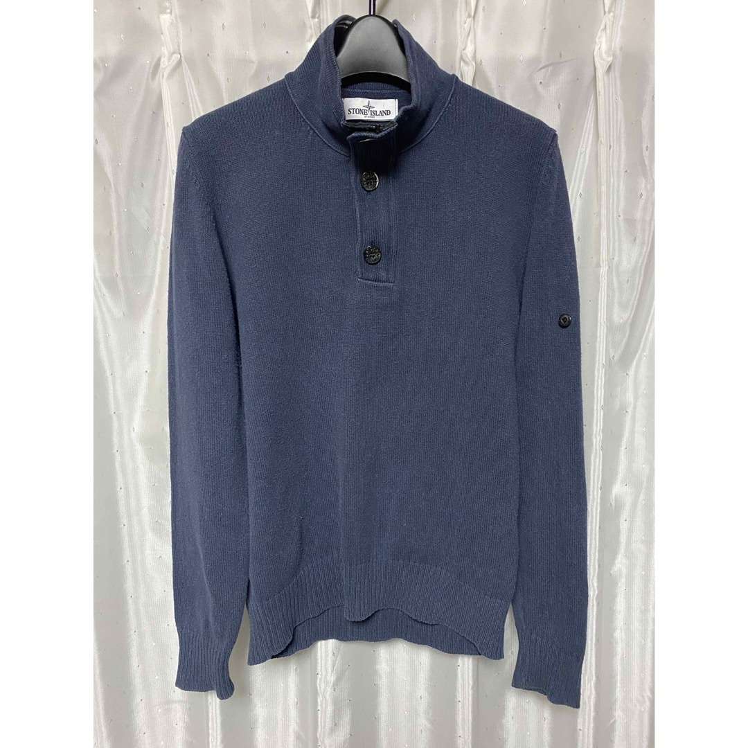 STONE ISLAND - STONE ISLAND 13ss ハーフジップニット ネイビー STONE ISLAND - STONE ISLAND 13ss ハーフジップニット ネイビー