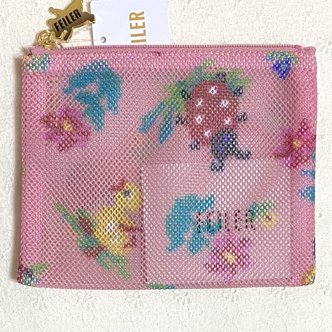 FEILER - フェイラー メッシュポーチ S 11×14.5 ハイジ ピンク FEILER - フェイラー メッシュポーチ S 11×14.5 ハイジ ピンク
