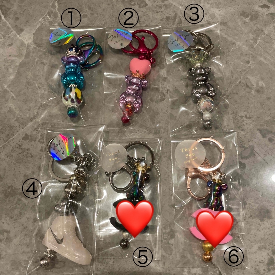 ハンドメイド キーホルダー キーリング ハンドメイドのアクセサリー(キーホルダー/ストラップ)の商品写真