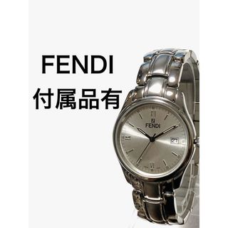 FENDI - FENDI スモセコ スクエア シルバー メンズ腕時計 1268の FENDI - FENDI スモセコ スクエア シルバー メンズ腕時計 1268の