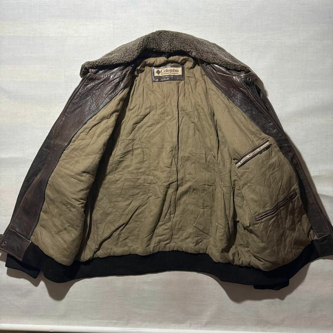 Columbia - 90s Columbia コロンビア レザー 本革 G1 フライト Columbia - 90s Columbia コロンビア レザー 本革 G1 フライト