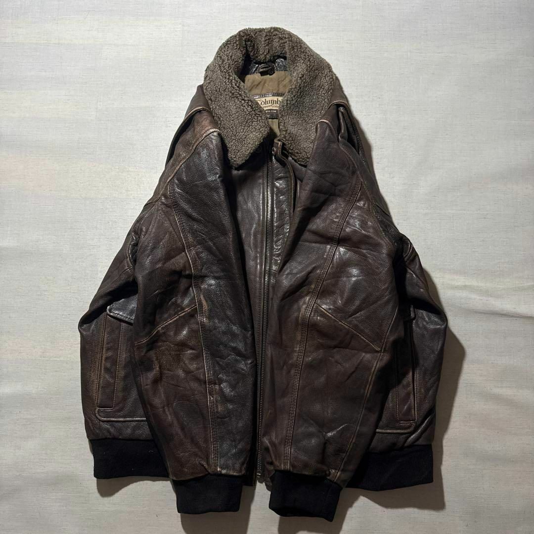 Columbia - 90s Columbia コロンビア レザー 本革 G1 フライト Columbia - 90s Columbia コロンビア レザー 本革 G1 フライト