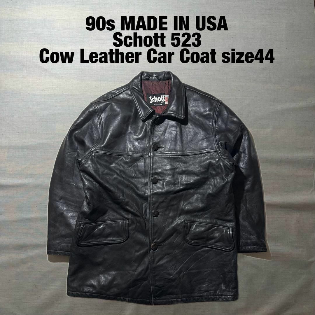 schott - 90S USA製 SCHOTT ショット 523 本革 レザー カー schott - 90S USA製 SCHOTT ショット 523 本革 レザー カー