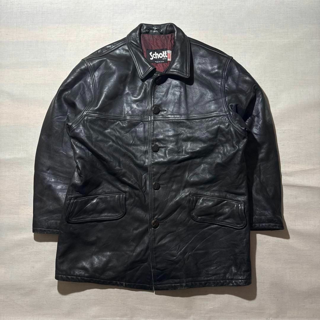 schott - 90S USA製 SCHOTT ショット 523 本革 レザー カー schott - 90S USA製 SCHOTT ショット 523 本革 レザー カー