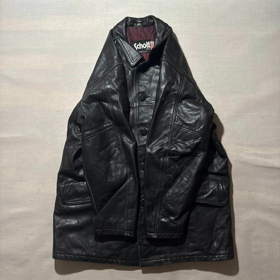 schott - 90S USA製 SCHOTT ショット 523 本革 レザー カー schott - 90S USA製 SCHOTT ショット 523 本革 レザー カー
