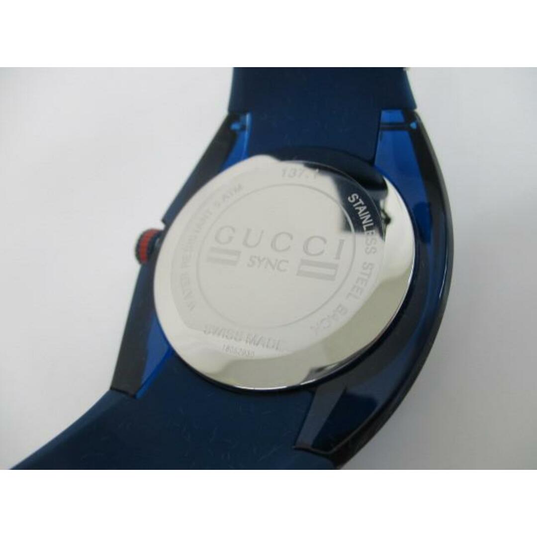 優良品 グッチ GUCCI 腕時計 シンク YA137104A/137.1 ブルー 優良品 グッチ GUCCI 腕時計 シンク YA137104A/137.1 ブルー