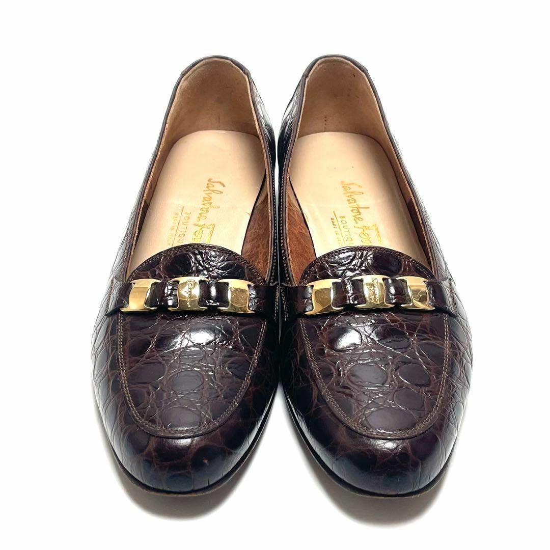 Salvatore Ferragamo - フェラガモ ヴァラ金具 クロコ型押し Salvatore Ferragamo - フェラガモ ヴァラ金具 クロコ型押し