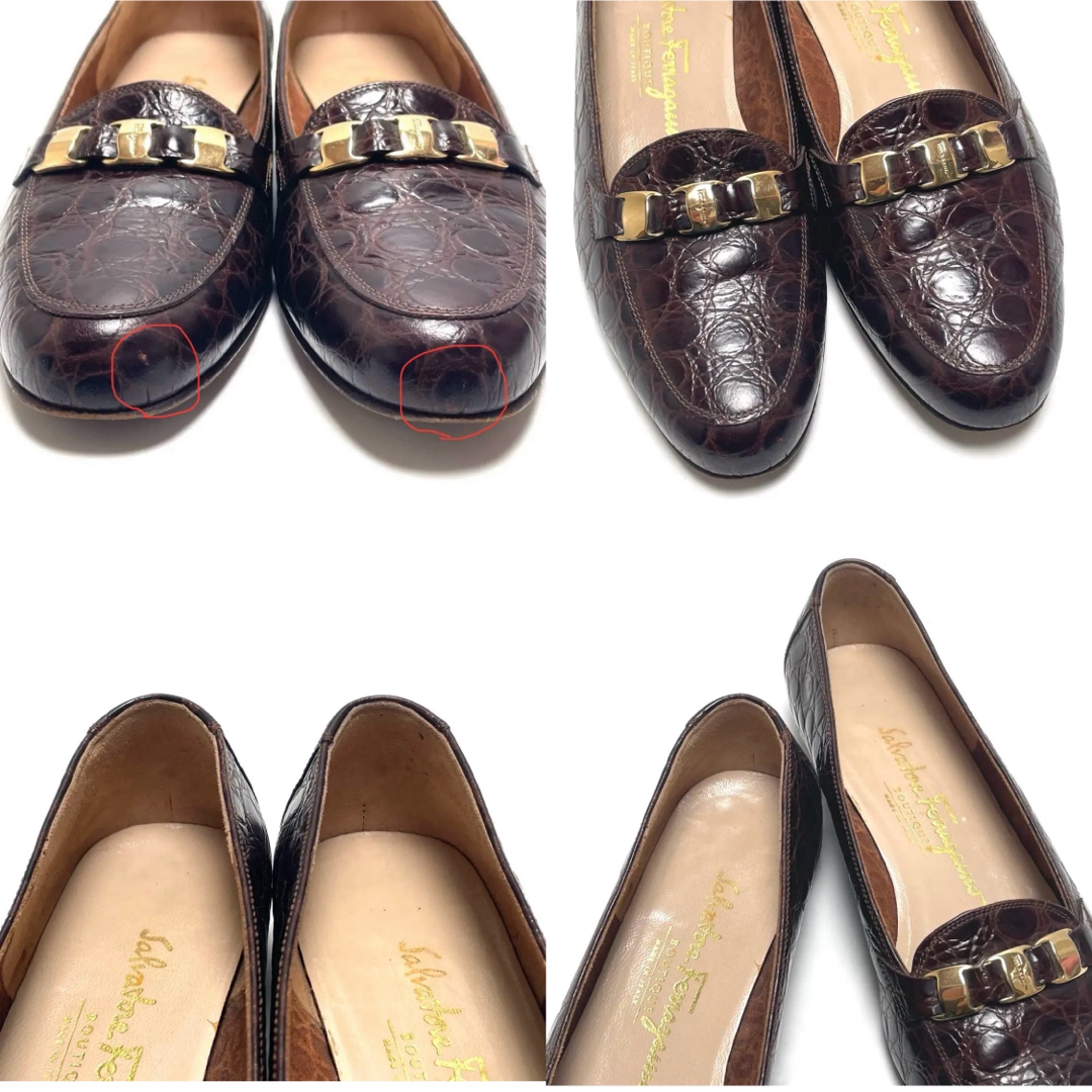 Salvatore Ferragamo - フェラガモ ヴァラ金具 クロコ型押し Salvatore Ferragamo - フェラガモ ヴァラ金具 クロコ型押し